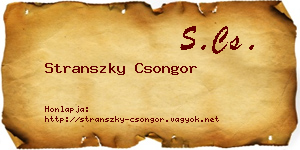 Stranszky Csongor névjegykártya