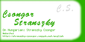 csongor stranszky business card